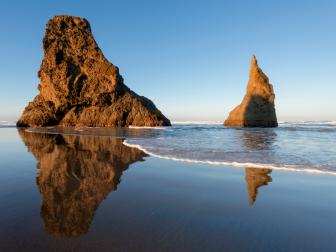 Rock formations on beach newar Bandon, Oregon