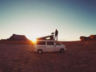Enjoying the Sunset at Factory Buttes of Utah