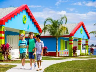 Colorful Beach Bungalows at LEGOLAND Beach Retreat