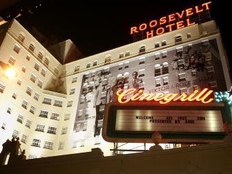 HOLLYWOOD - NOVEMBER 01:  General view of the hotel exterior at the AFI FEST presented by Audi opening night gala of "Bobby" after party held at The Hollywood Roosevelt Hotel on November 1, 2006 in Hollywood, California.  (Photo by Frazer Harrison/Getty Images)