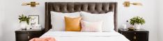 Master Bedroom With Pink Throw